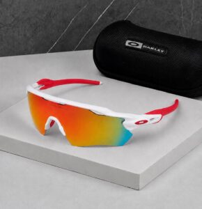 RADAR Sports Edition (White Red-Orange) UV-400 Protection